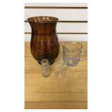 Assortment of Glass Vases and a Glass Measuring