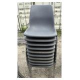 Grey Plastic Molded Chairs
