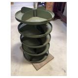 Vintage Industrial Rotating Parts Bin Organizer