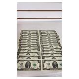 2 Dollar Bills, 2017 A in Sequential Order