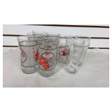 9 Coca-Cola Glass Cups