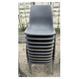 Grey Plastic Molded Chairs