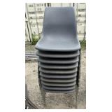 Grey Plastic Molded Chairs