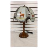 Glass Deer Table Lamp
