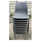 Grey Plastic Molded Chairs