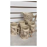 Ceramic Pitcher And Mug Set