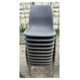Grey Plastic Molded Chairs