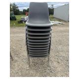 Grey Plastic Molded Chairs