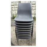 Grey Plastic Molded Chairs