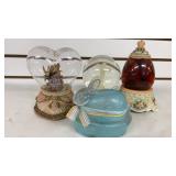 Asst. of Glass Snow globes and Glass Decorations