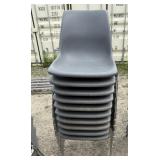Grey Plastic Molded Chairs