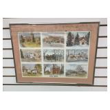 Framed Watercolor "Buffalo Vignettes"