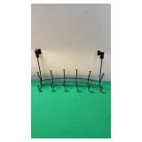 Over The Door Hook Rack- Black Finish