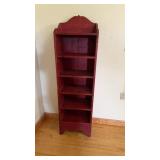 Red Wooden Deep Pocket Book Shelf