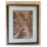 Signed Watercolor Painting Cottage Augusta Ayres