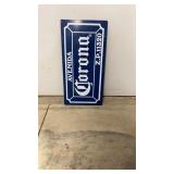 Tin Corona Sign