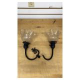 Black Iron Gooseneck arm Wall Scone