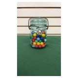 Glass Jar full of Marbles