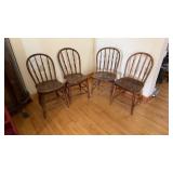 4 -Odd Antique Farmhouse Hoop Back Chairs