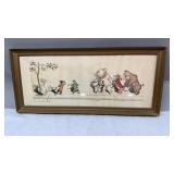Hand Colored Etching "Le Profanateur", 22x10