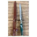 Green Dragon Hunting Knife with Leather Sheath