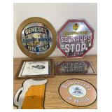 6 Beer and Whiskey Advertisement Signs