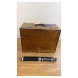 Early Wooden Pistol Storage Box with Zoom