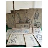 Asst. Ink Etchings- Various Artist