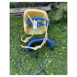 Two Young Child Hanging Swings