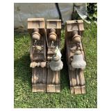 3 Large Wooden Shelf Brackets