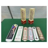 8 Assorted Advertising Thermometers