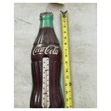Early Coca Cola Metal Thermometer Ad Sign 16"
