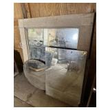 Deal: 2 Large Wood  Framed Mirrors 46" X 50"
