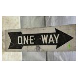 Metal Sign "ONE WAY" 12" X 36"