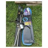 2 Snow Boards and Child Ski Set With Poles