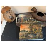 Serving Tray, Oil Painting, Duck Planter