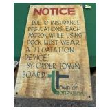 Wood Sign - Notice Insurance Regulations  24"x38"