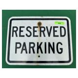 Metal Reserved Parking Sign  12" x 9"