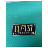 New York State "Trailer" License Plate