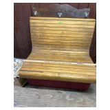32" Wide Wooden Bench & A Wooden Coat Rack