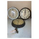 3 Large Wall Clocks(Westclox & Telechron)