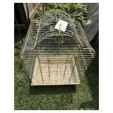 Painted White Bird Cage