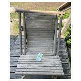 Old Oak Lounge Chair With Slats