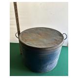 Blue Metal Storage Container