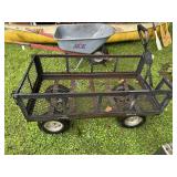 Small Metal Wagon W/Folding Sides