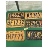 6- Older NY State License Plates