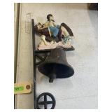 Bucking Bronco - Wall mount cast iron bell