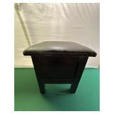 Wood Storage Ottoman
