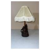 Resin Lamp W/Bear Carving