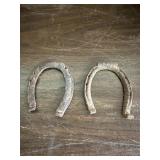 2- Cast Iron Horse Shoes